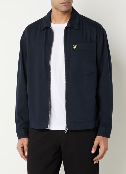 Lyle & Scott Overshirt met logo en borstzak
