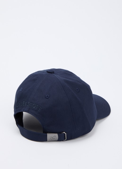 Lyle & Scott Pet met logoborduring - achterkant donkerblauw