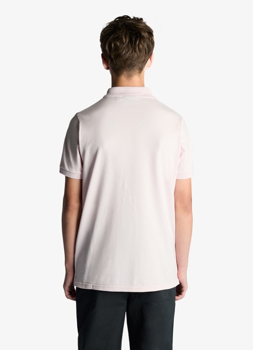 Lyle & Scott Polo met logoborduring - achterkant 3 lichtroze