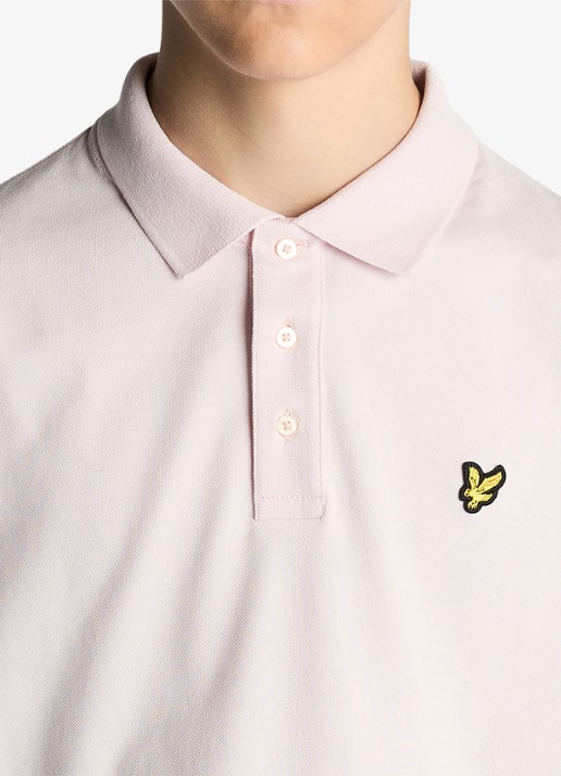Lyle & Scott Polo met logoborduring - detail 5 lichtroze