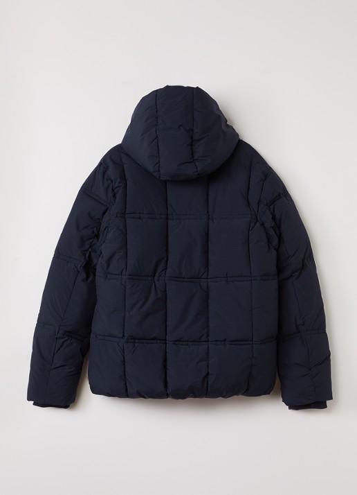 Lyle & Scott Puffer jack met ritszakken - achterkant 3 donkerblauw