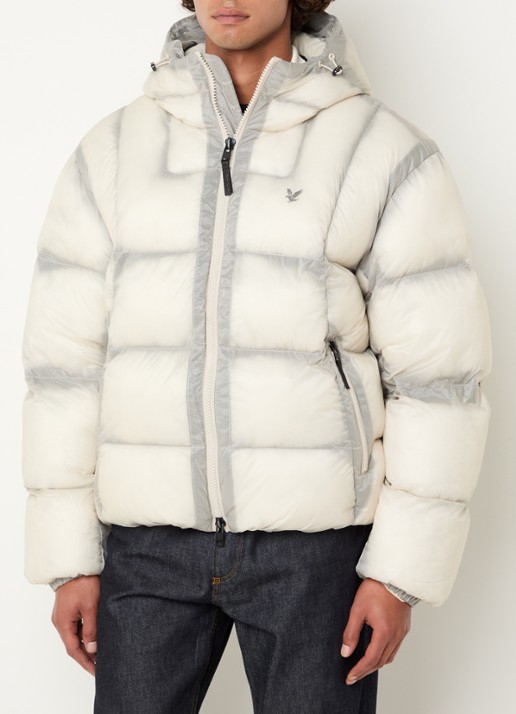 Lyle & Scott Puffer jack met steekzakken - detail 4 beige