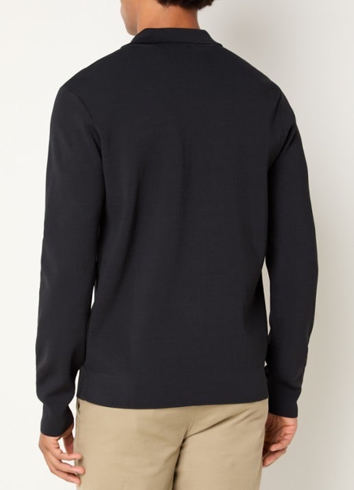 Lyle & Scott Regular fit overshirt met borstzakken - achterkant 2 zwart