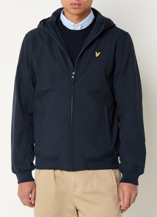 Lyle & Scott Softshell jack met capuchon en ritszakken