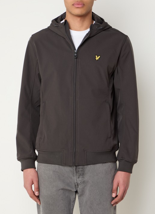 Lyle & Scott Softshell jack met capuchon en ritszakken