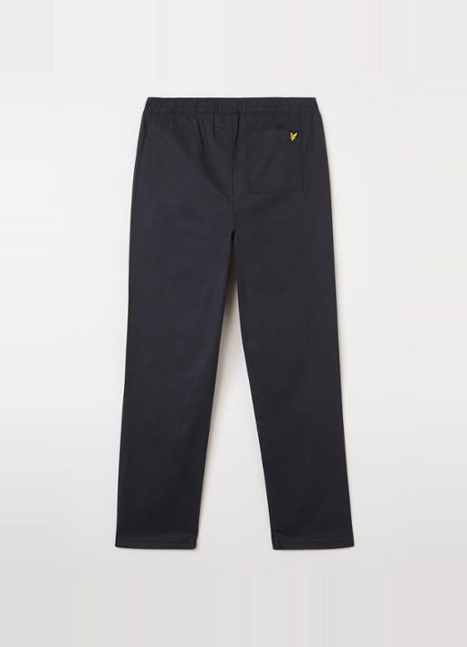 Lyle & Scott Straight fit broek met steekzakken - voorkant 2 zwart
