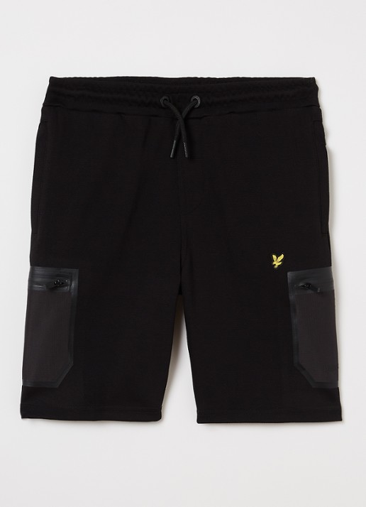 Lyle & Scott Straight fit korte broek met logo en ritszakken