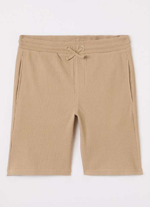 Lyle & Scott Straight fit korte broek met structuur