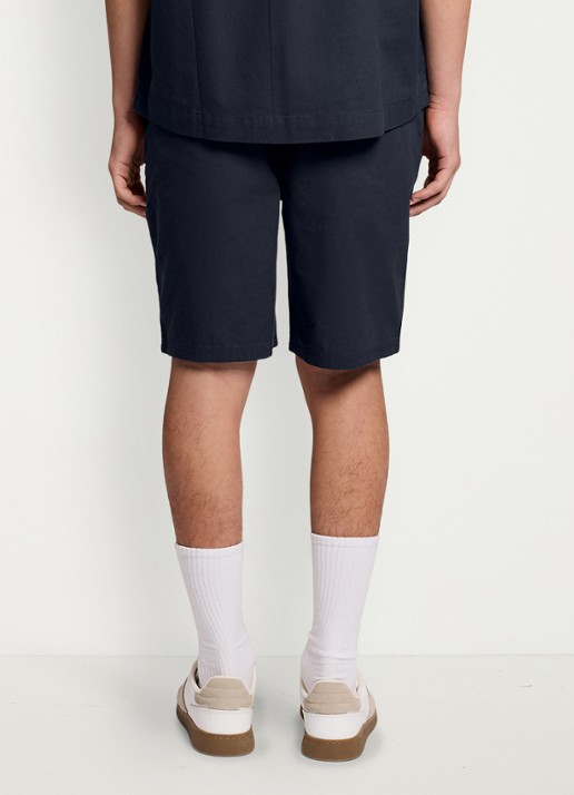 Lyle & Scott Straight fit korte broek - achterkant 4 donkerblauw