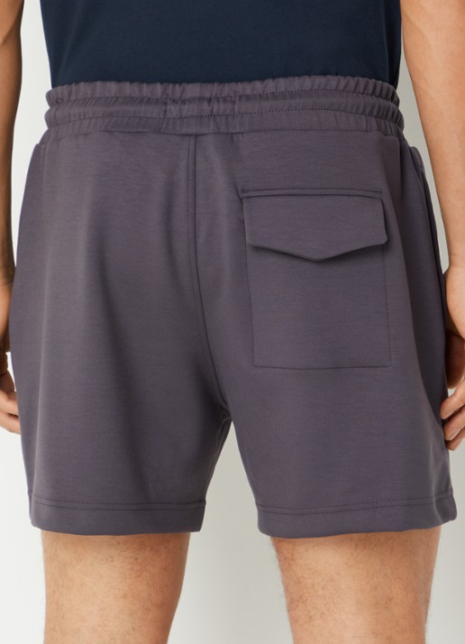 Lyle & Scott Straight fit korte joggingbroek met trekkoord - achterkant 3 grijs