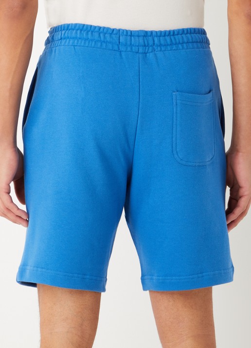 Lyle & Scott Straight fit korte joggingbroek van  katoen met logo  - achterkant blauw