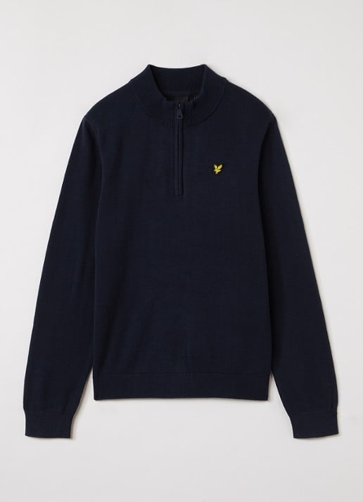 Lyle & Scott Sweater met halve rits