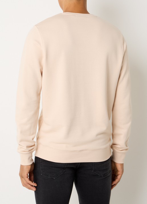 Lyle & Scott Sweater met logo - achterkant creme