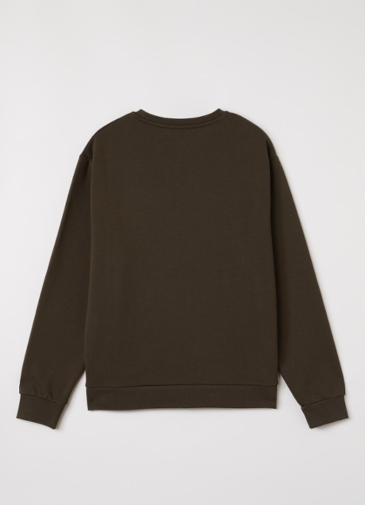 Lyle & Scott Sweater met logo - voorkant 2 donkerbruin