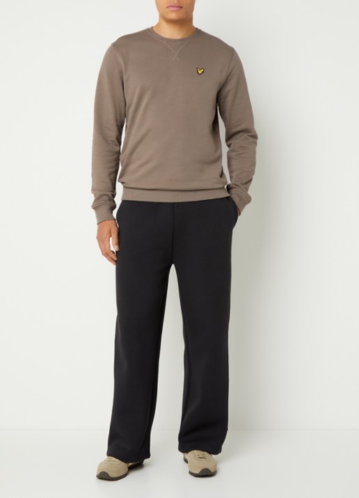 Lyle & Scott Sweater met logoborduring - voorkant 3 khaki