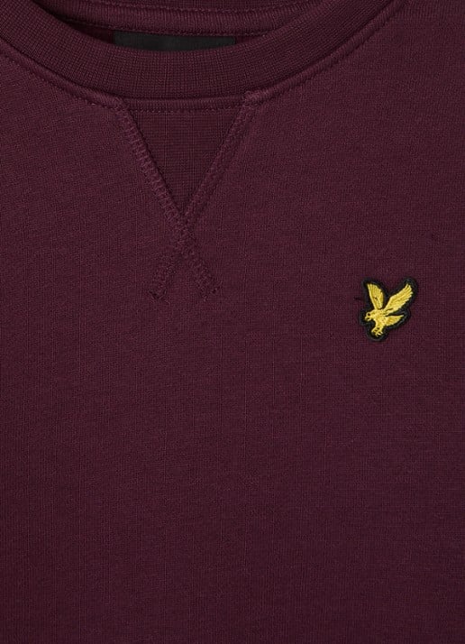 Lyle & Scott Sweater met logoborduring - detail 3 bordeauxrood