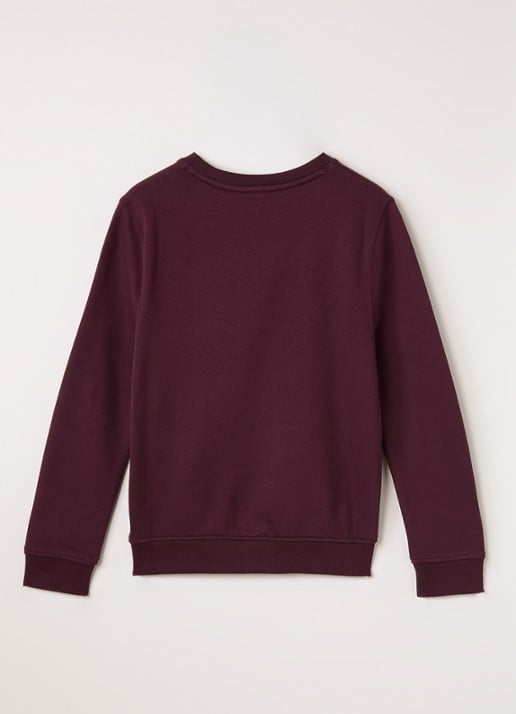 Lyle & Scott Sweater met logoborduring - voorkant 2 bordeauxrood