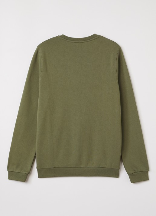 Lyle & Scott Sweater met logoborduring - voorkant 2 legergroen
