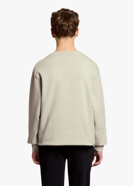Lyle & Scott Sweater met logoborduring - achterkant beige