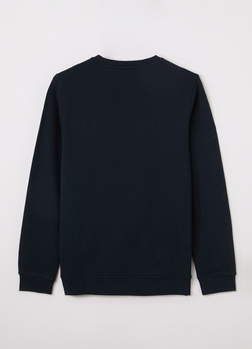 Lyle & Scott Sweater met logoborduring - voorkant 2 donkerblauw