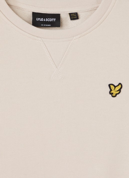 Lyle & Scott Sweater met logoborduring - detail 3 beige