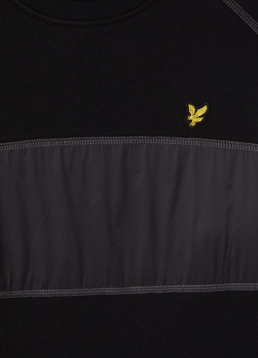 Lyle & Scott Sweater met logoborduring - detail zwart