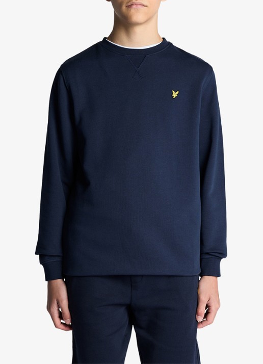 Lyle & Scott Sweater met logoborduring - voorkant 6 royalblauw