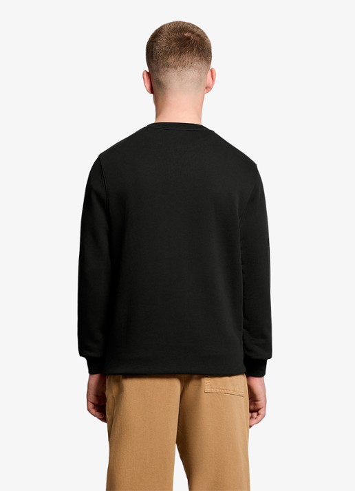 Lyle & Scott Sweater met logoborduring - voorkant 3 zwart
