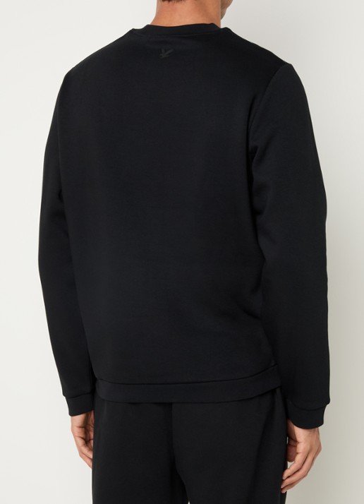 Lyle & Scott Sweater met logoprint - achterkant 4 zwart