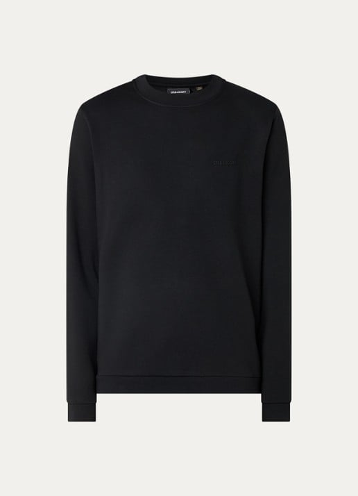 Lyle & Scott Sweater met logoprint - voorkant 2 zwart