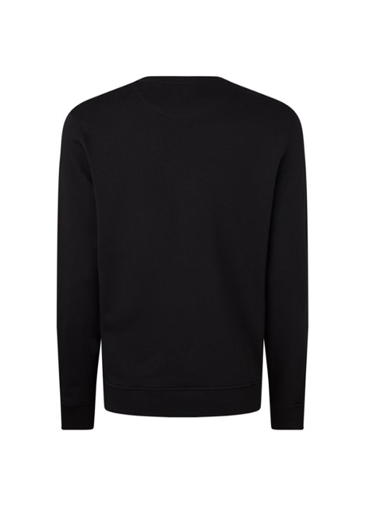 Lyle & Scott Sweater van katoen met logoborduring - achterkant 2 zwart