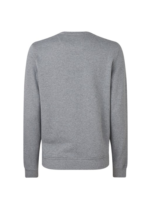 Lyle & Scott Sweater van katoen met logoborduring - achterkant 3 grijsmele