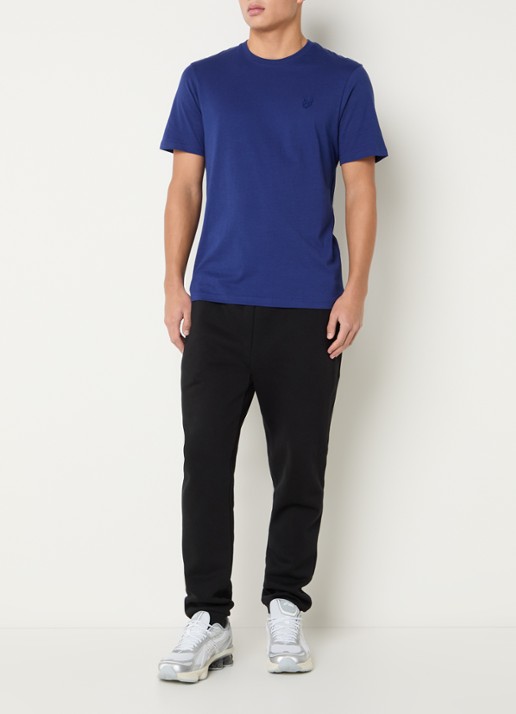 Lyle & Scott T-shirt met logo - voorkant 4 donkerblauw