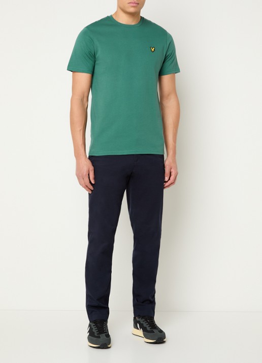 Lyle & Scott T-shirt met logo - voorkant 2 groen