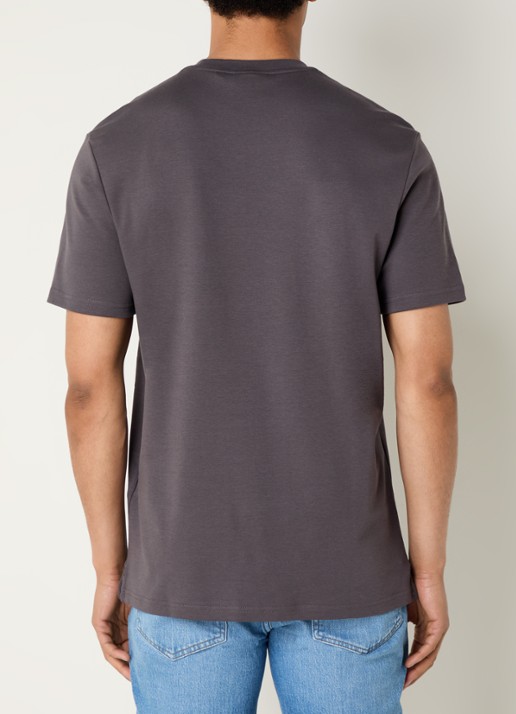 Lyle & Scott T-shirt met logo - achterkant 4 antraciet