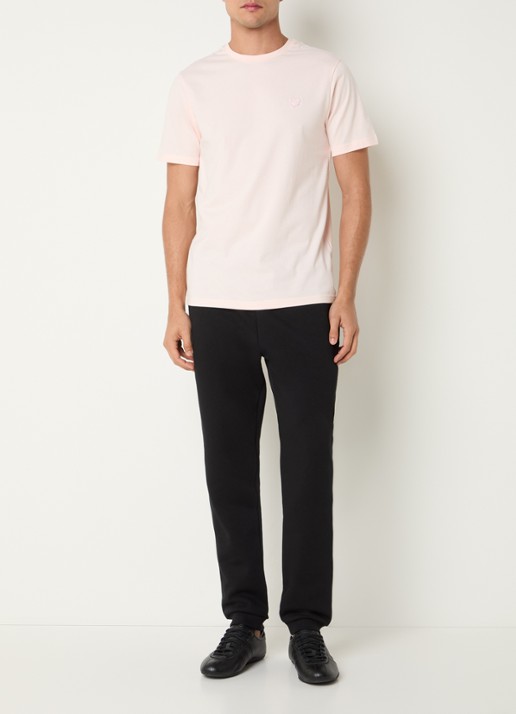 Lyle & Scott T-shirt met logo - voorkant 4 zalmroze