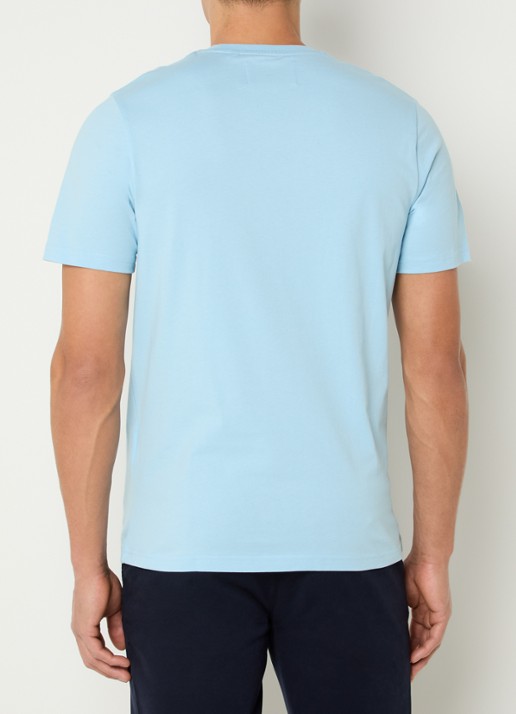 Lyle & Scott T-shirt met logo - achterkant 2 lichtblauw