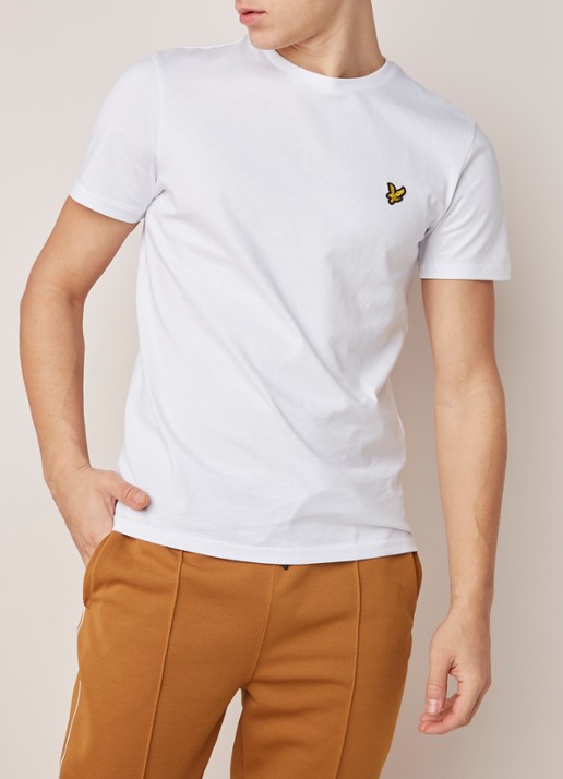 Lyle & Scott T-shirt met logo - detail 4 wit