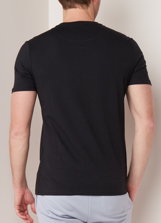 Lyle & Scott T-shirt met logo - achterkant zwart
