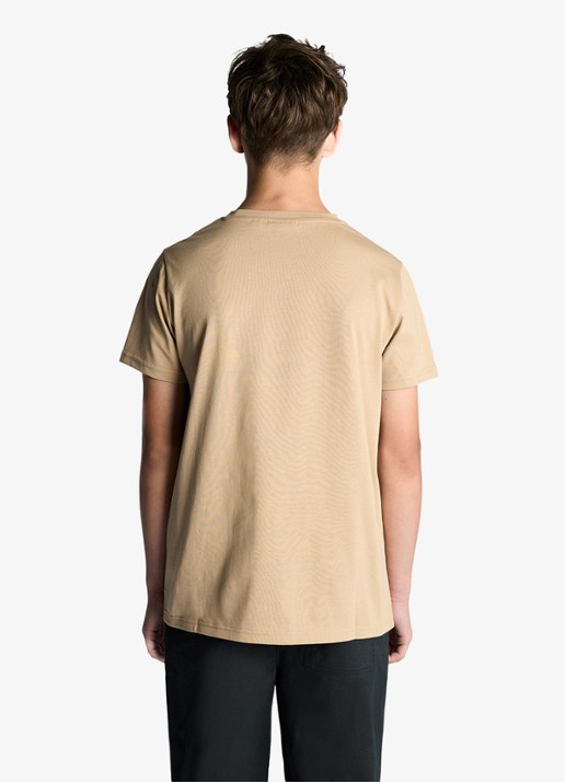 Lyle & Scott T-shirt met logoborduring - achterkant 3 camel