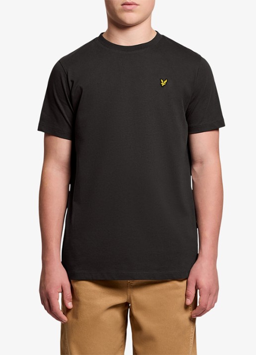 Lyle & Scott T-shirt met logoborduring - detail 2 antraciet