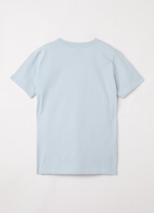 Lyle & Scott T-shirt met logoborduring - detail aquablauw