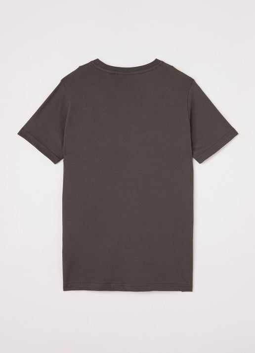 Lyle & Scott T-shirt met logoborduring - voorkant 2 antraciet