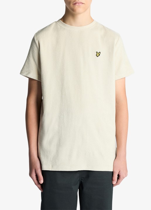 Lyle & Scott T-shirt van badstof met logoborduring