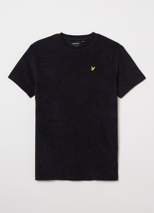 Lyle & Scott T-shirt van badstof met logoborduring
