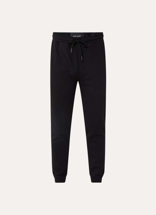 Lyle & Scott Tapered fit joggingbroek met logo en steekzakken - voorkant 2 zwart