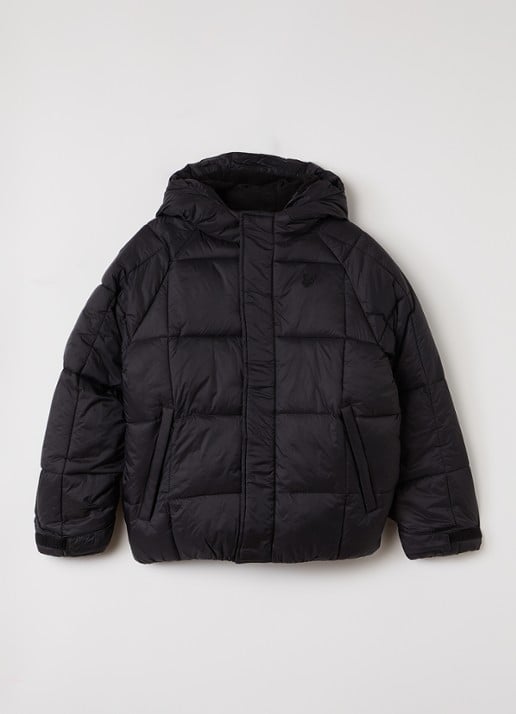 Lyle & Scott Tonal Eagle puffer jas met quiltpatroon en capuchon