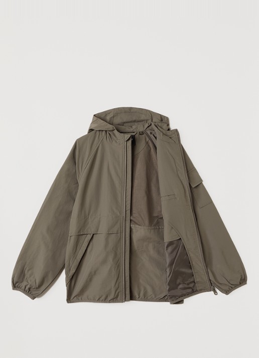 Lyle & Scott Windjack met capuchon  - voorkant 2 olijfgroen