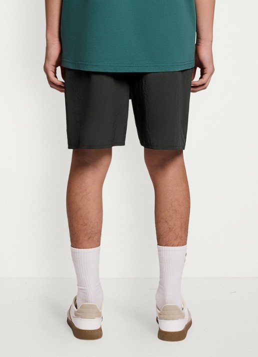 Lyle & Scott Zwemshorts met logoborduring - achterkant zwart