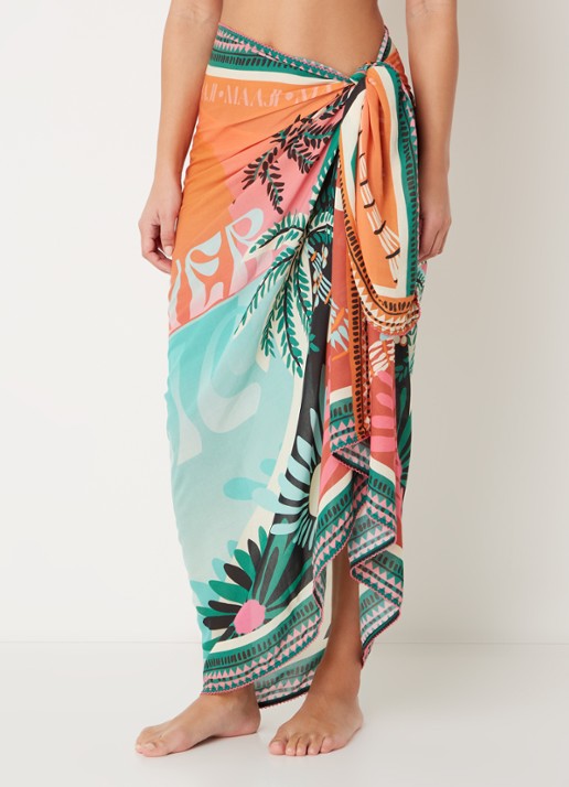 MAAJI Aloha Island View pareo met print - detail 4 blauw